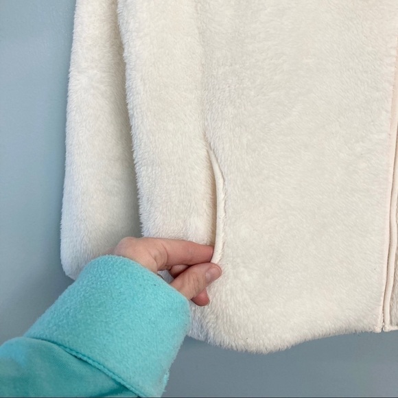 sonoma Ivory Teddy Bear Full Zip Mock Neck Jacket - Picture 3 of 12